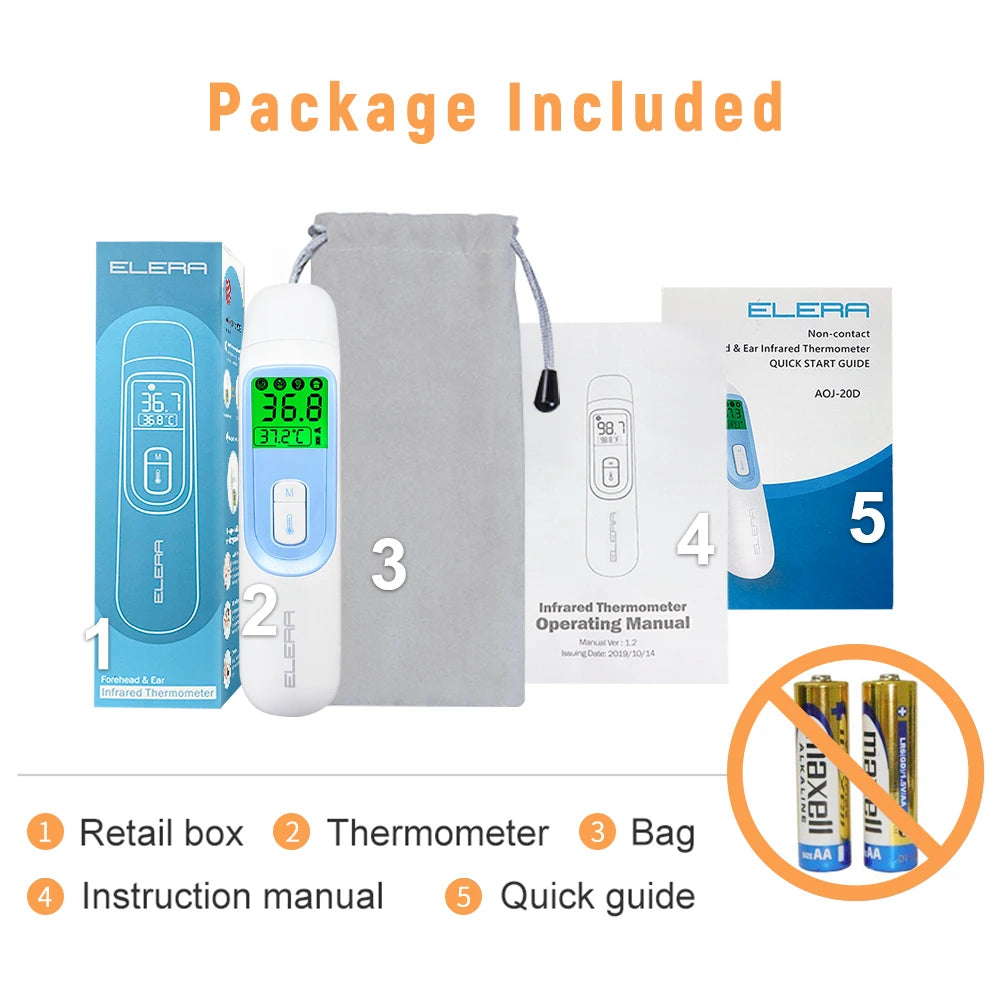ELERA Digital Ear Thermometer Forehead Non-ContacT