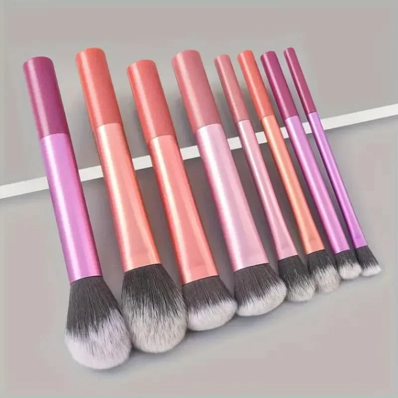 8pcs Makeup Brush Kit Soft Synthetic Hair Make Up