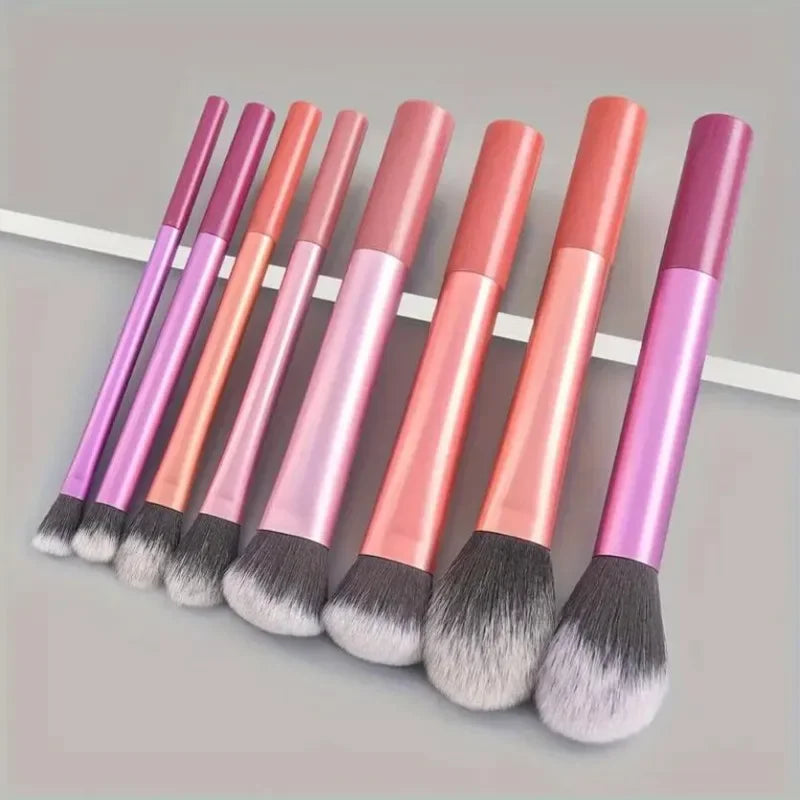 8pcs Makeup Brush Kit Soft Synthetic Hair Make Up