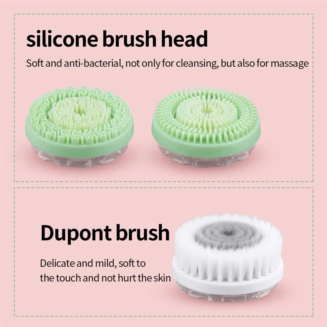CkeyiN 3 In 1 Electric Facial Cleansing Brush Silicone