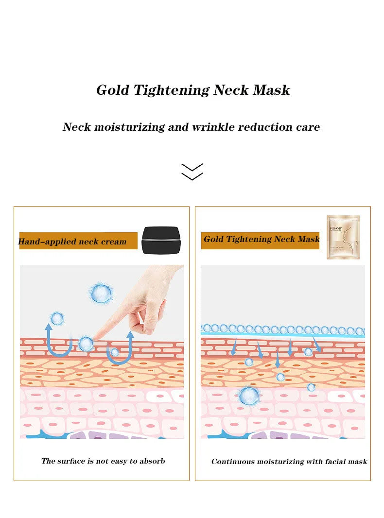 Gold Firming Neck Mask Moisturizing Anti Wrinkles