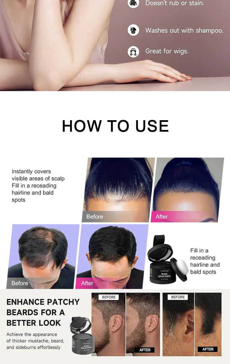 Hair Line Powder Black Root Up Natural Instant