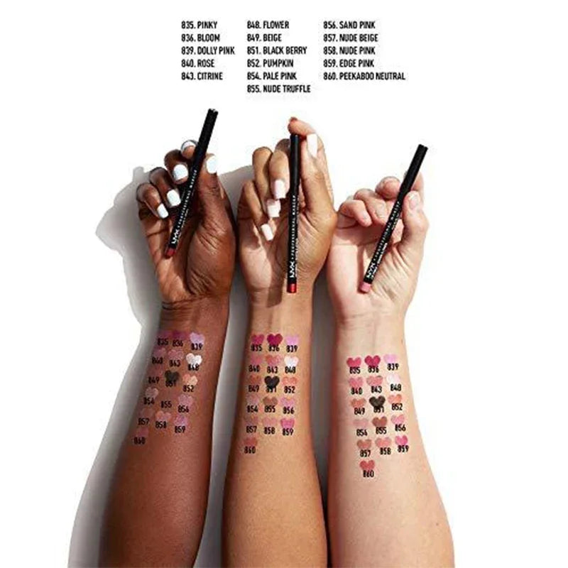 Slim Lip Pencil Long-Lasting Creamy Lip Liner Waterproof