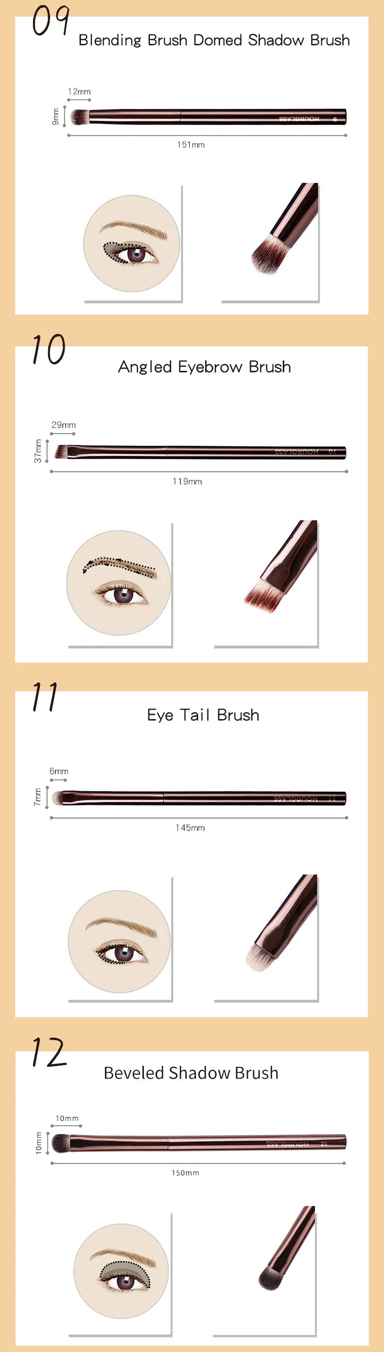 Hourglass Makeup Brushes Powder Foundation Concealer