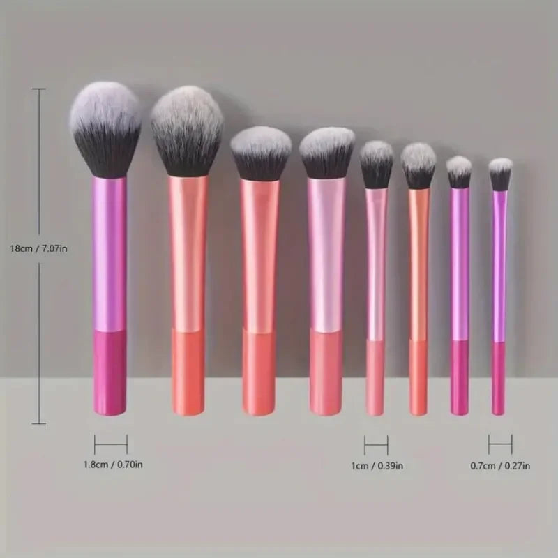 8pcs Makeup Brush Kit Soft Synthetic Hair Make Up