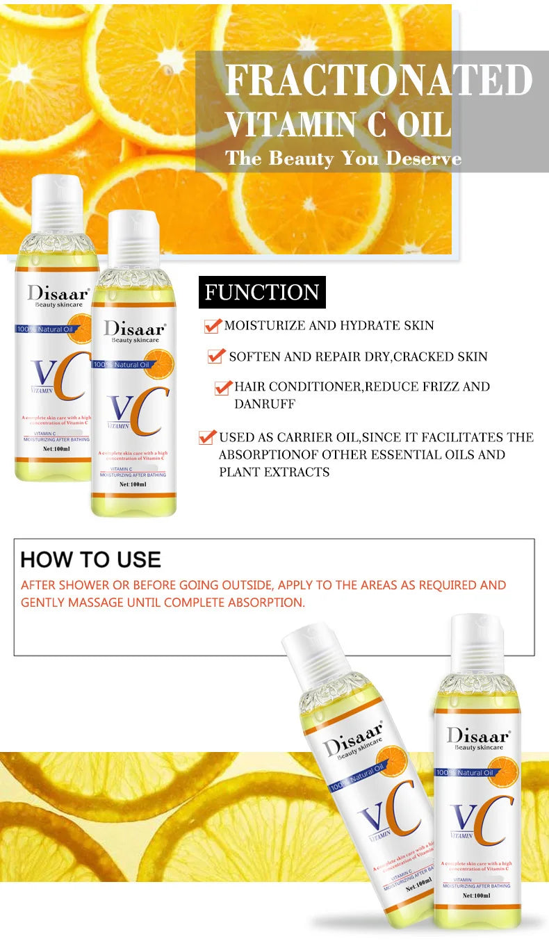 Disaar 100ml Vitamin C Massage Oil Moisturizing