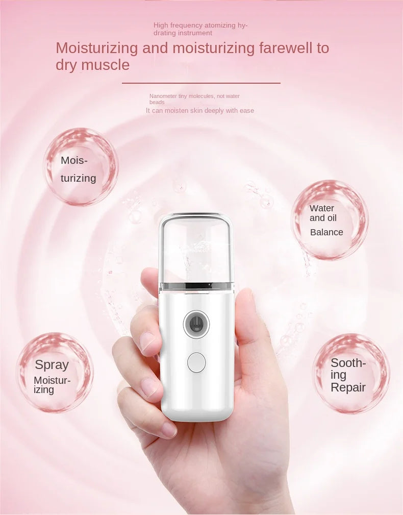 Mini Portable Humidifier Facial Steamer Device Beauty