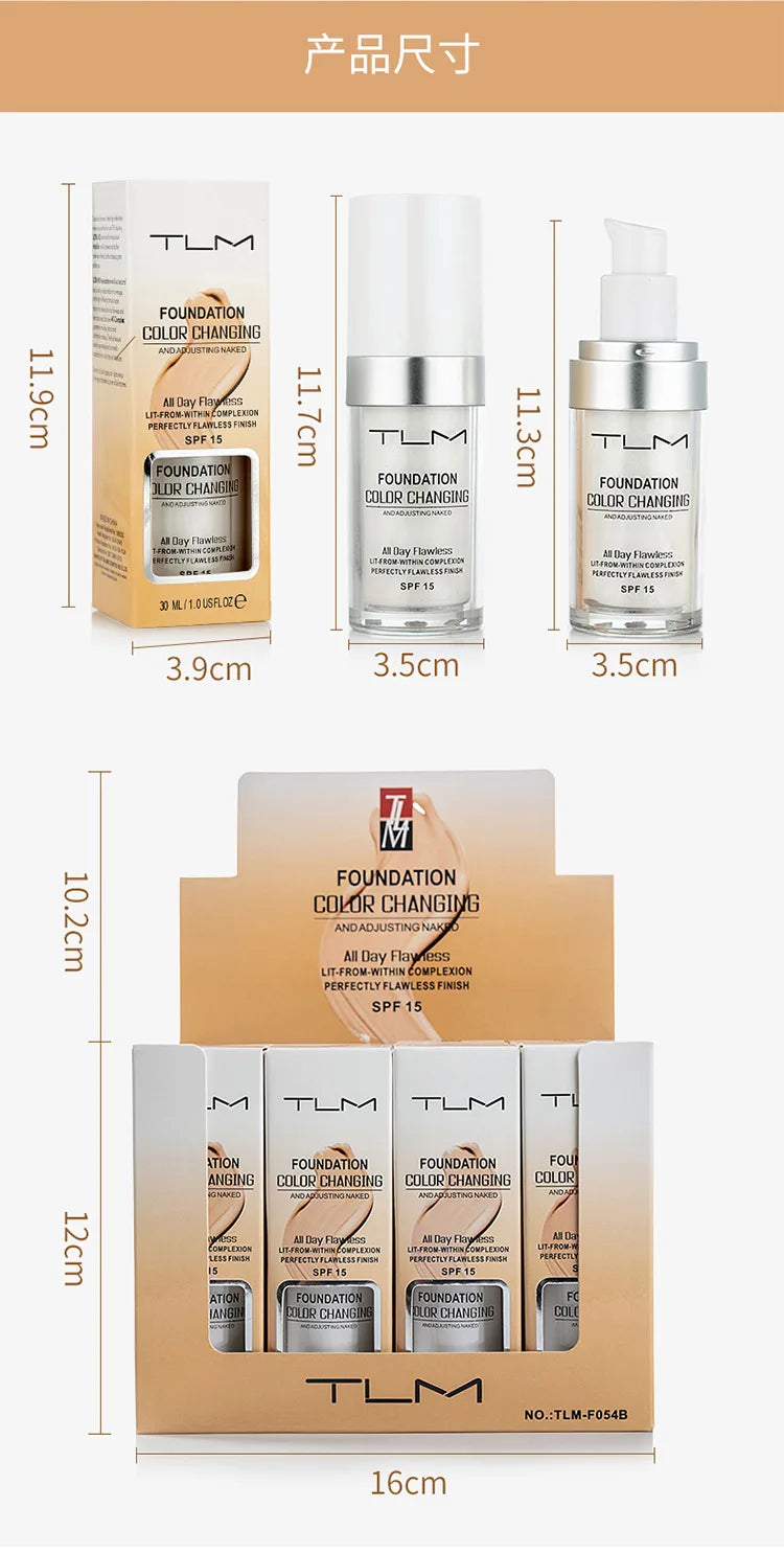 TLM Foundation Magic Color Changing Foundation