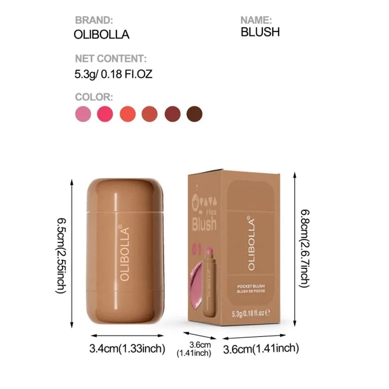 Magic Blush Stick 3-in-1 Cheek Lip Tinted Moistured
